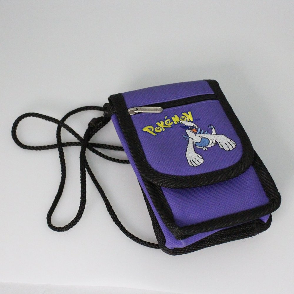 Vintage Purple Pokemon Gameboy Color Carrying Case with Lugia Embroidery Rare